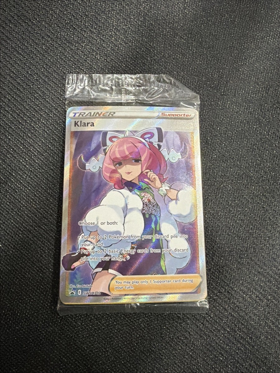 Pokemon TCG Klara SWSH302 Sword & Shield Promo Full Art Trainer SEALED