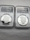 2025-S Proof $1 Morgan and Peace Silver Dollar 2pc Set NGC PF70 ULTRA CAMEO