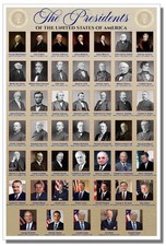 US Presidents Poster American History Classroom New Educational Posters