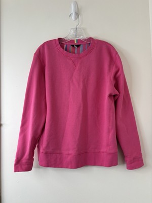 Joules Sweatshirt Pink Rainbow Stripes at Neck Womens Pullover Long Sleeve