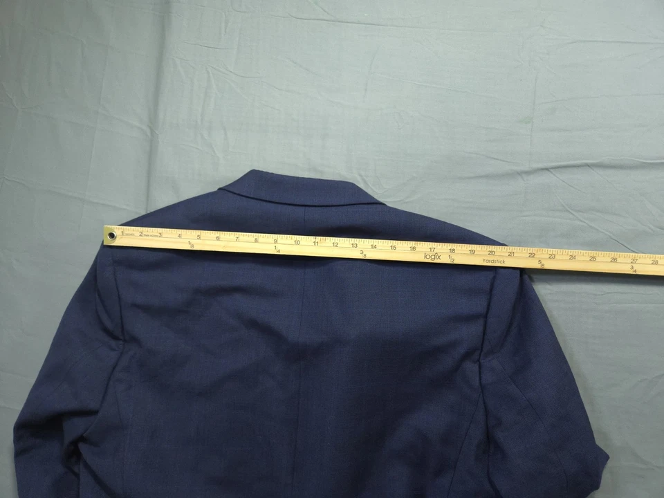 Ralph Lauren Blazer Mens 56L Blue Check Sport Coat Jacket Stretch Wool Plaid - Image 3 of 4