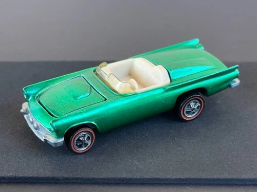 Vintage Hot Wheels Redline 1969 Green Classic ’57 T-Bird - White Int., No Res!