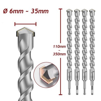 Ø6mm-35mm Drill Bit Set Sds Plus Rotary Hammer Concrete Masonry Carbide Tip