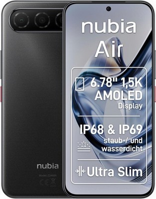 Nubia Air Smartphone 6,78 Zoll, 256GB, 8GB RAM, Titanium Black