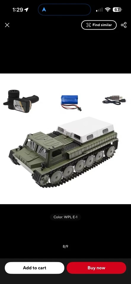 Modelo de vehículo de transporte militar a escala completa transportador con orugas RC Foto 3 de 4