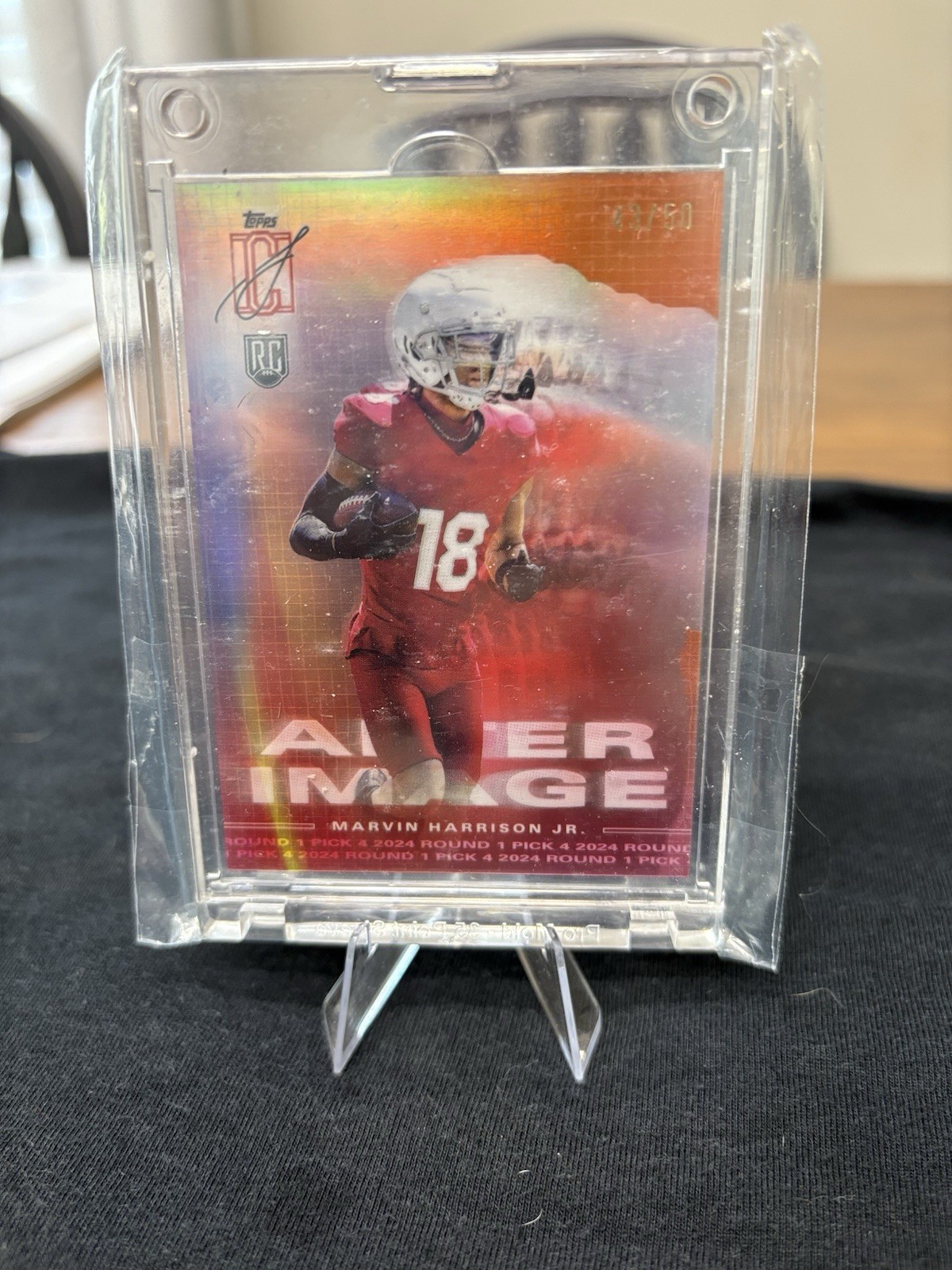 2024 Topps Signature Class After Image Marvin Harrison Jr. Orange Variation 8/50