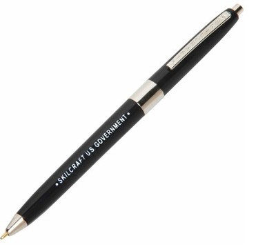 Skilcraft U.S. Government 12 / Box Retractable Fine Ball Point Pens, Black Ink