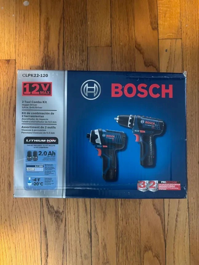 BOSCH CLPK22-120 12V 2-Tool Combo Kit with 3/8 In.Drill/Driv