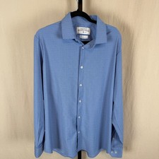 MIZZEN MAIN Leeward Collection Blue Plaid Trim Fit Long Sleeve Shirt X-Large