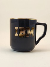 IBM The Partnership To Have Coffee Mug Black with Gold Lettering