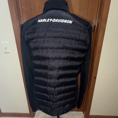 Harley-Davidson FXRG Black Puffer Jacket Zip-Up Outerwear Coat Size XL