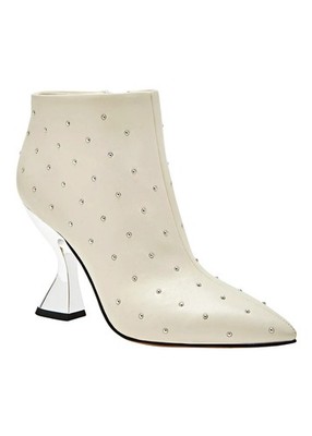 Katy Perry Women's The Laterr High Heels Booties in Chalk Size 8 (MSRP $149)
