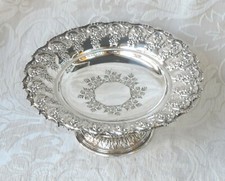 Alzata Vittoriana Fenton Brothers Sheffield c 1890's Silver Plate Comport Dish