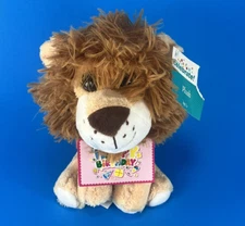 Hugfun Tan Lion Big Glitter Eyes Tan Mini Doll Plush Toy
