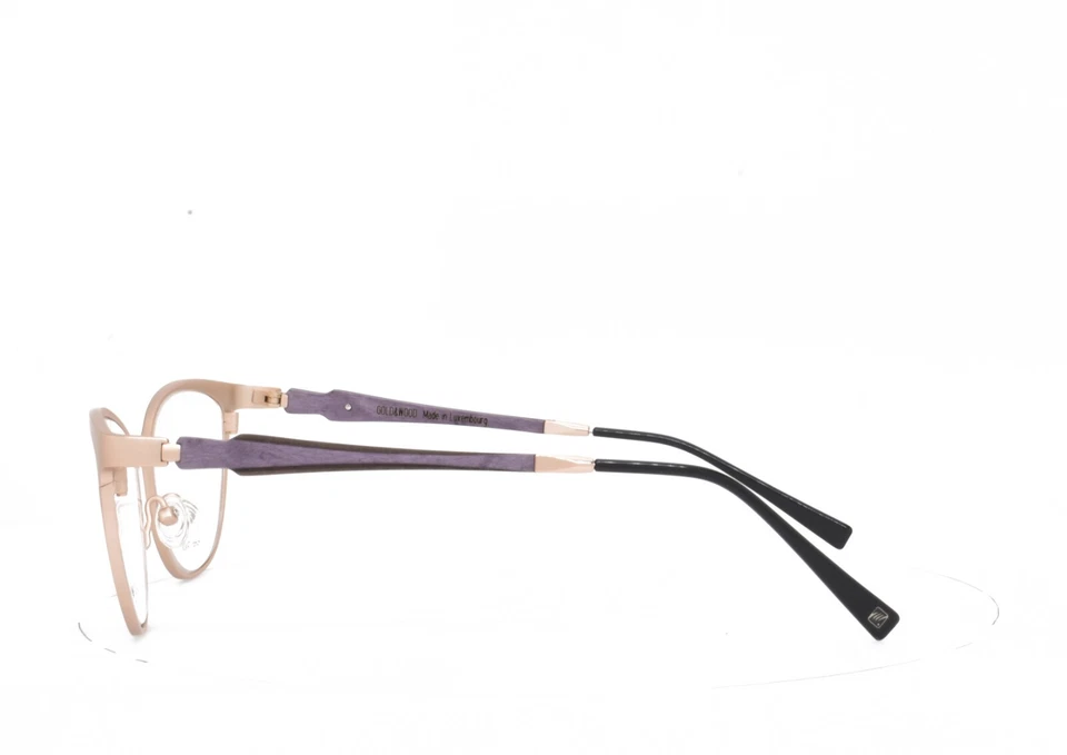 Gafas DORADAS y MADERA OJO DE GATO DORADO MADERA PÚRPURA MARYLIN 01.02 52-16-130 Foto 3 de 4