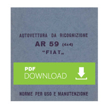 Fiat Campagnola 4x4 AR59 Manuale uso manutenzione Libretto istruzioni ITALIANO