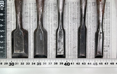 Vintage Japanese Chisel 10set Nomi /Hand Plane Saw Iron Hammer Hand Tool/d64 - Picture 6 of 24