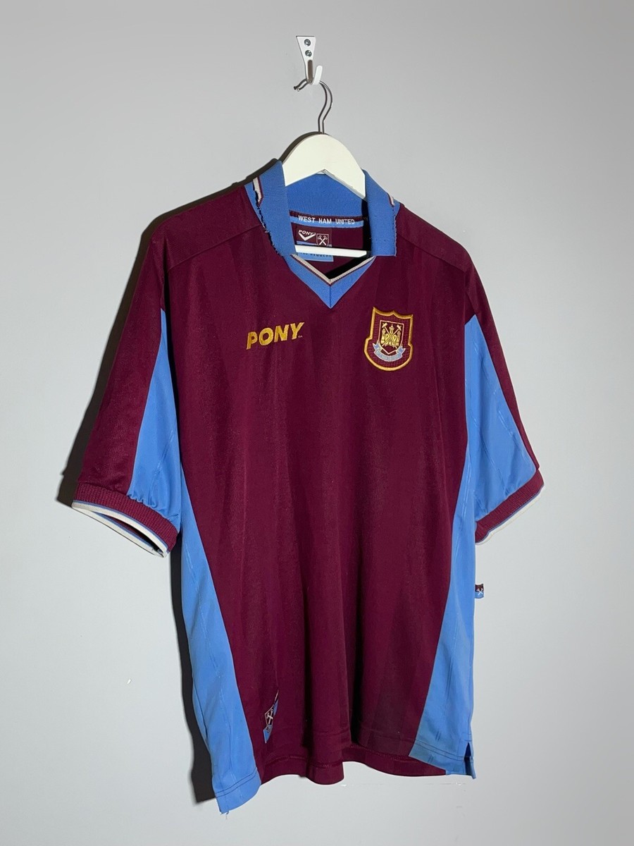 ビンテージ　ウエストハム　97-98 ユニフォーム WEST HAM UNITED 1997 1998 HOME FOOTBAL SHIRT SOCCER JERSEY