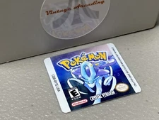Pokemon Crystal Version (Nintendo Game Boy) Replacement Label