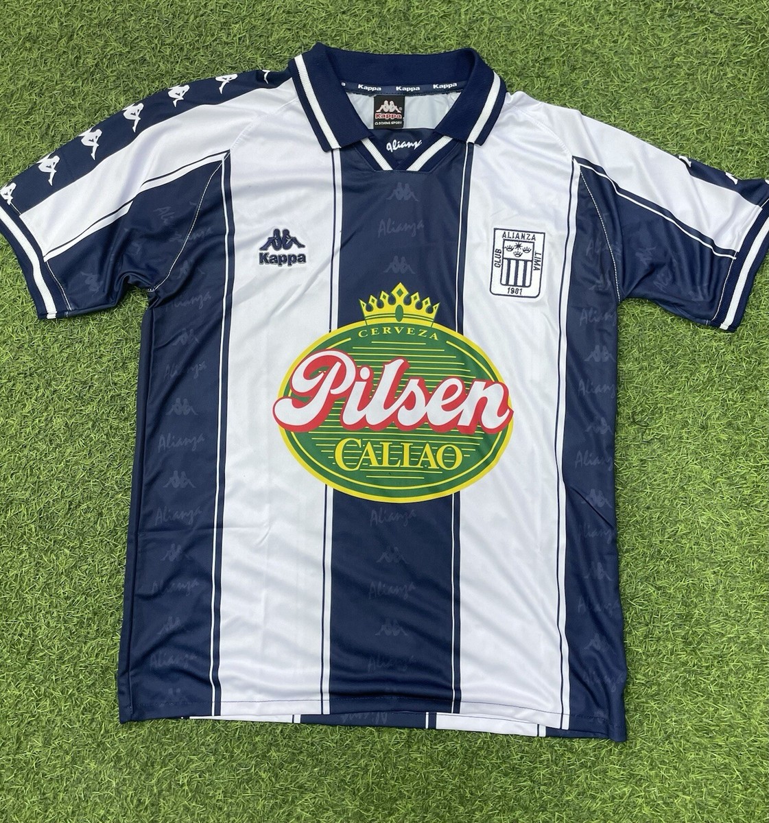 90's Polmer 古着 ALIANZA LIMA ゲームシャツ T-SHIRT - CAMISETA ALIANZA LIMA PERÚ -- MODELO RETRO VINTAGE 1997