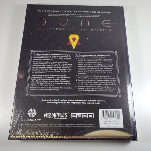 Dune Core Rulebook Corrino Collector's Edition Adventures in the Imperium RPG - Picture 4 of 8