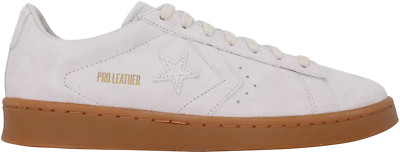 Converse Pro Leather Ox Low Top Suede Gum White Athletic Shoes 168598C Size 11.5