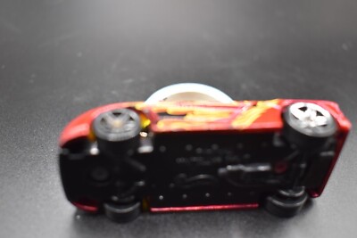 Hot Wheels Mattel Red Car with Yellow Windows & Flames 1990 Made