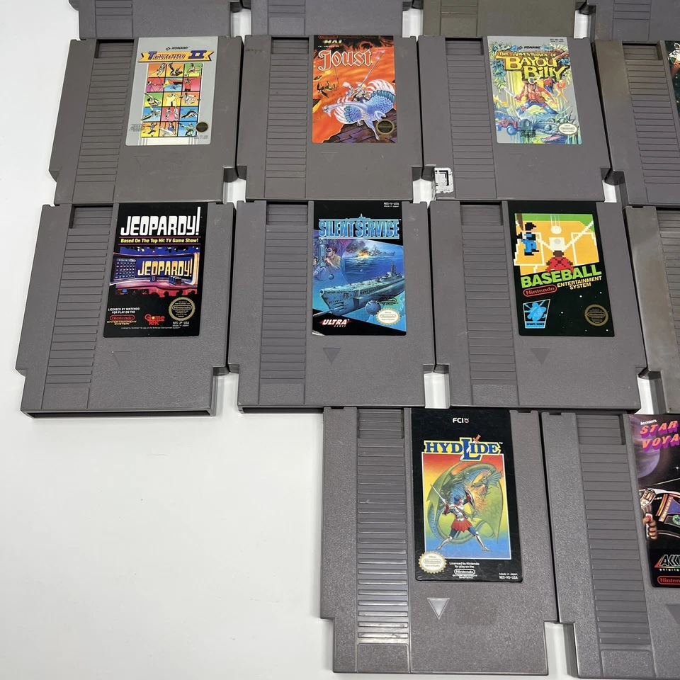 Lote de 17 juegos NES Nintendo Justo, espada de hierro, béisbol 5 tornillos, Bayou Billy probado Foto 4 de 4