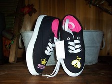 QUEEN BEE GIRLS NOVELTY CASUAL SHOES SIZE 4M BLACK LACE UP SCHOOL SHOES SUMMER