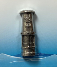 Silver Welsh Silver Pewter Davy Lamp Lapel Pin Badge (W)