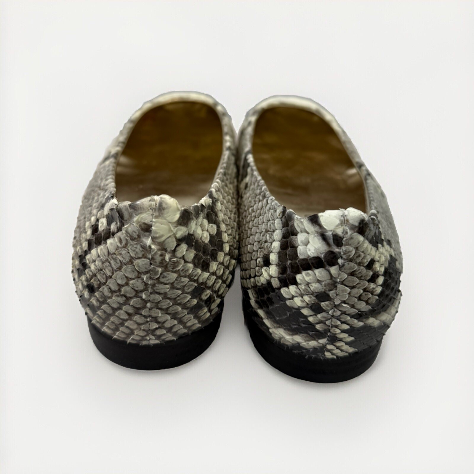 Andrea Carrano Python Grey/White Ballerina Flat - image 4