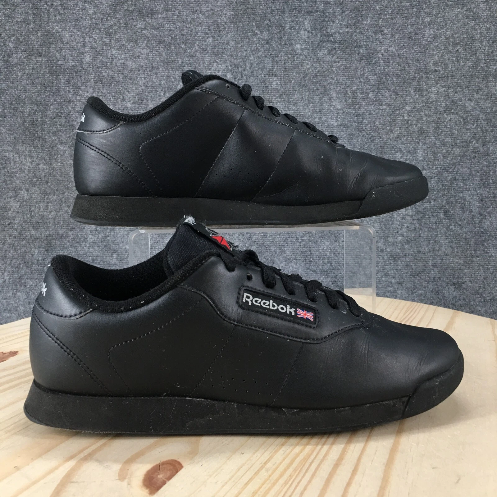 Scarpe Reebok donna 10 larghe D sneakers classiche principessa nere stringate basse