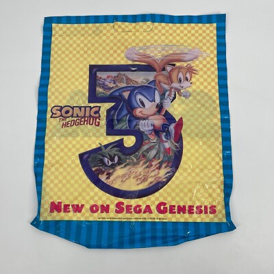 Sega Sonic 3 Genesis Winter CES 1994 Vintage Trade Show Bag Rare NOS