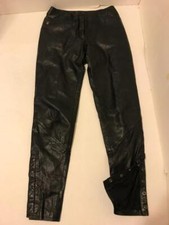WOMEN'S HARLEY DAVIDSON MOTORCYCLE LEATHER PANTS SIZE 8 LADIES PRE-OWNED