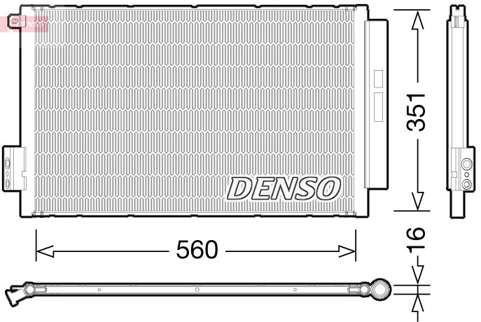 DCN09043 DENSO CONDENSER, AIR CONDITIONING FOR FIAT