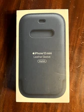 Apple iPhone 12 Mini Leather Sleeve w/ MagSafe Baltic Blue MHMQ3ZM/A