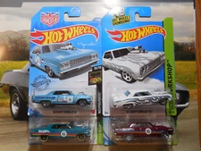Hot Wheels '64 Chevy Chevelle SS Lot 4 NIGHTBURNERZ SPEED BLUR MAGNUS WALKER