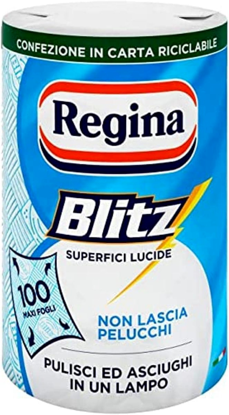 Asciugatutto Regina Blitz 8 Maxi Rotoli - Alta Assorbenza e Resistenza