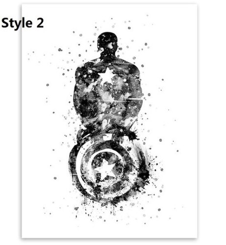 Marvel Dc Canvas Wall Art White And Black Picture Avengers