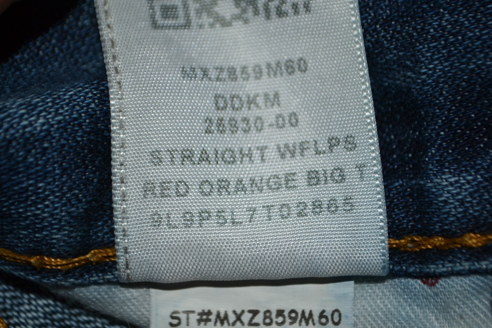 True Religion Women's Straight Red Orange Big T Pocket Flaps Blue Jeans Sz 27x33 thumbnail 11