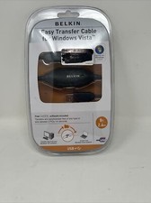 BELKIN EASY TRANSFER CABLE LAPTOP PC COMPUTER 8FT CORD USB to USB SYNC FILES