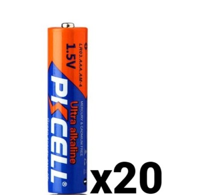 20 TWENTY AA PKCELL BATTERIES DOUBLE A E91 MN1500 PC1500 1.5V EXP 12-2033