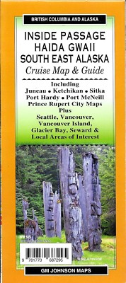 Map of the Inside Passage, Alaska & BC, Canada, Haida Gwaii, by GMJ Maps 