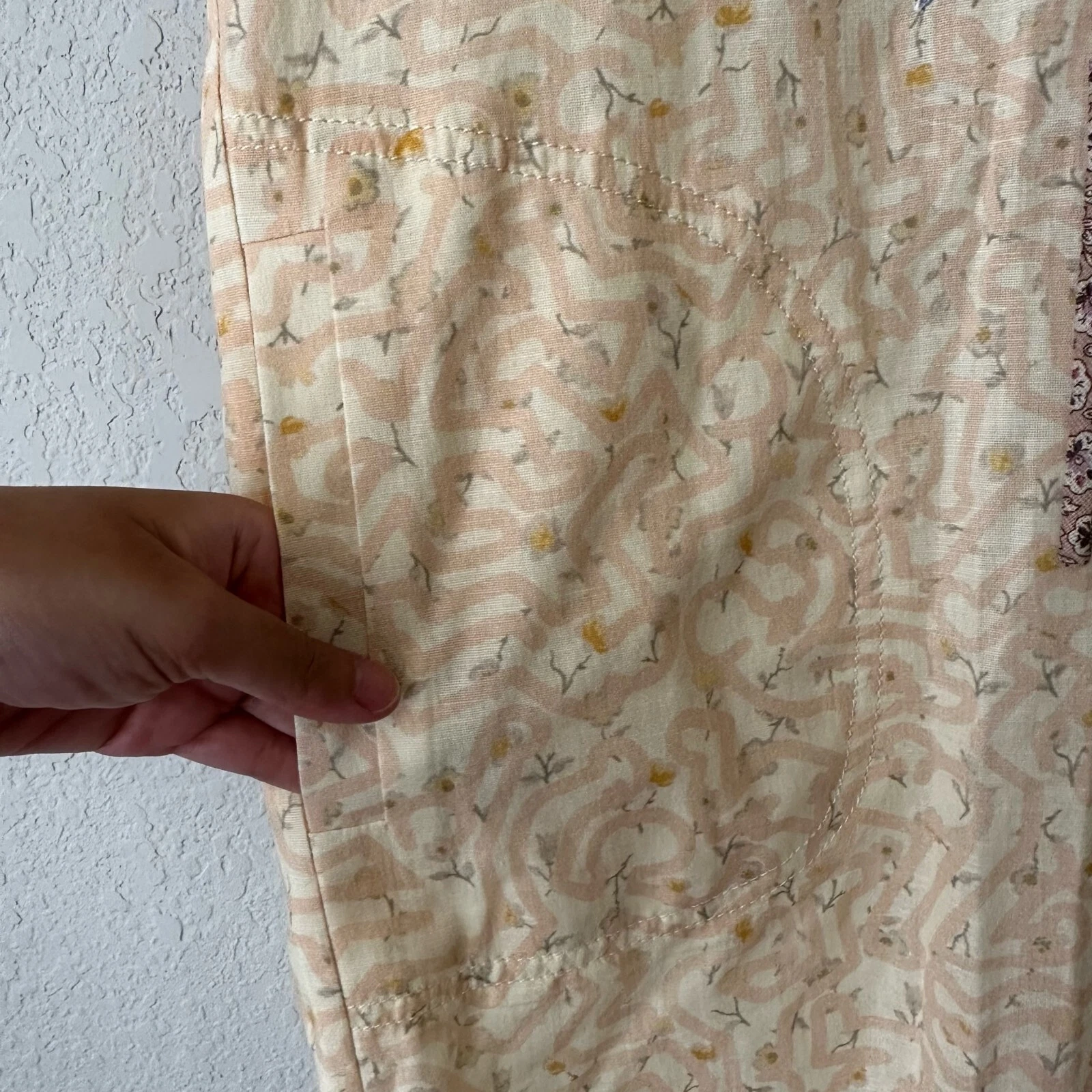 Abito T Shirt Trapuntato Coach x Keith Haring Donna Tg 2 Multi Patchwork Lino Nuovo con etichette