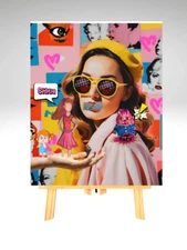 ACEO Pop Art Ladies Women Comics Cats Hushed Humor Miniature Artwork Print 