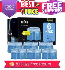 NEW 6Pack Braun CCR6 Clean Renew Cartridge, 34.2 Fl Oz, Lemon Scent