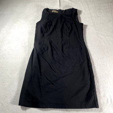 Talbots Dress Womens 12 Mini Black Sleeveless Sheath Modest Capsule Business