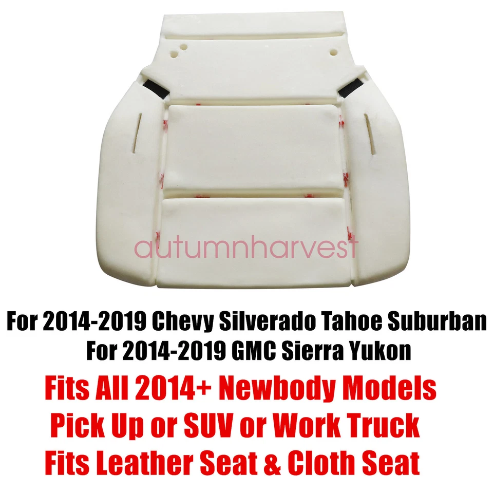 Cojín acolchado de espuma inferior del conductor para Chevy Silverado 1500 2500 3500 2014-2019 Foto 2 de 4