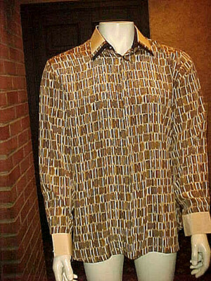 VINTAGE MENS BUTTER SOFT SILK SHIRT BY GERLIN ITALY MULTICOLOR STRIPE XLARGE