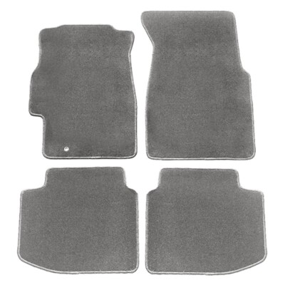 Ikon Motorsports Compatible With 06-11 Honda Civic OE Factory Style Gray Nylon Carpet Car Floor Mats Front Rear 3pcs 2006 2007 2008 2009 2010 2011